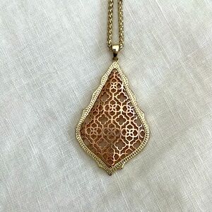 Kendra Scott gold/rose gold pendant necklace